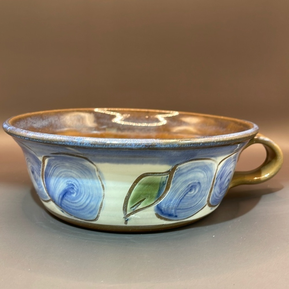 Jeanne Palmer Pottery Blueberries Creamer Hamburg NY Rustic Cottagecore Signed